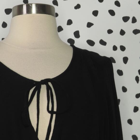 Free People Black Say You Love Me Midi Long Sleeve Dress - Picture 3 of 11